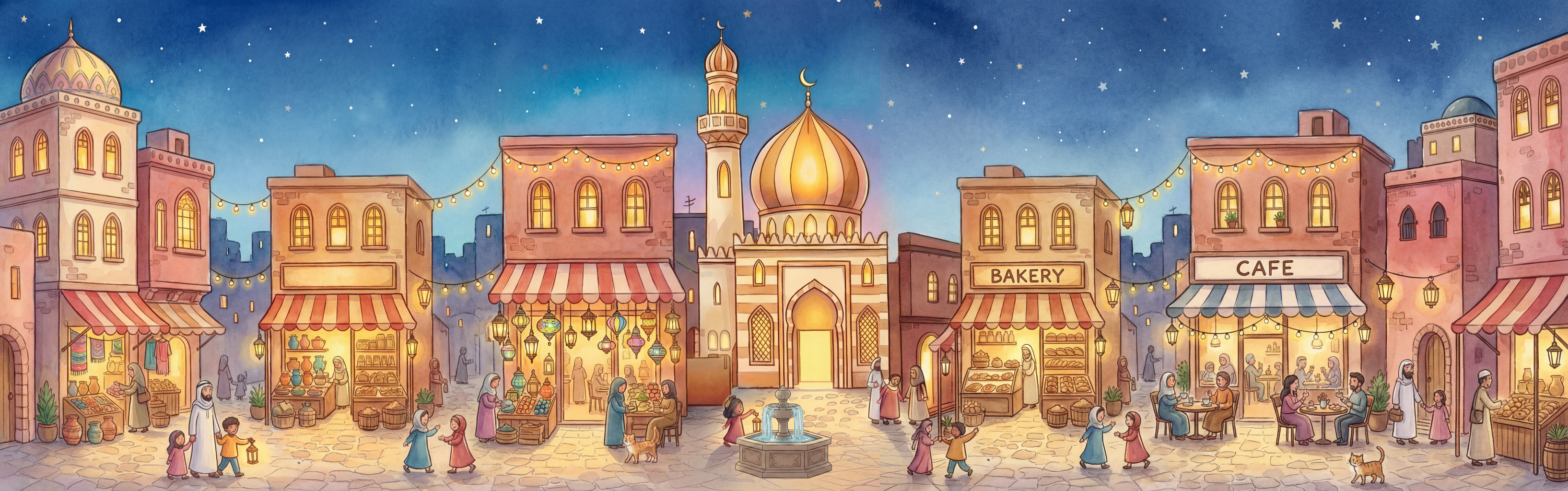 Ramadan village panorama